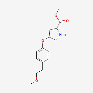 Methyl 4-[4-(2-methoxyethyl)phenoxy]pyrrolidine-2-carboxylate