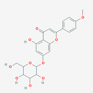 molecular formula C22H22O10 B12105851 5-Hydroxy-2-(4-methoxyphenyl)-7-(((2S,3R,4S,5R,6R)-3,4,5-trihydroxy-6-(hydroxymethyl)tetrahydro-2H-pyran-2-yl)oxy)-4H-chromen-4-one 