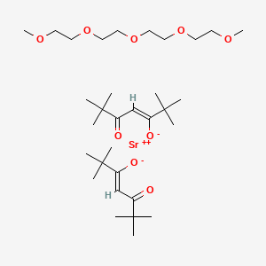 molecular formula C32H60O9Sr B12105852 strontium;1-methoxy-2-[2-[2-(2-methoxyethoxy)ethoxy]ethoxy]ethane;(Z)-2,2,6,6-tetramethyl-5-oxohept-3-en-3-olate 