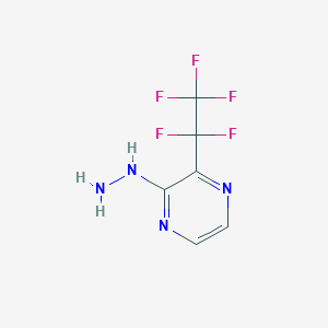 molecular formula C6H5F5N4 B12105858 (3-Pentafluoroethyl-pyrazin-2-yl)-hydrazine 