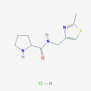 N-[(2-methyl-1,3-thiazol-4-yl)methyl]pyrrolidine-2-carboxamide;hydrochloride