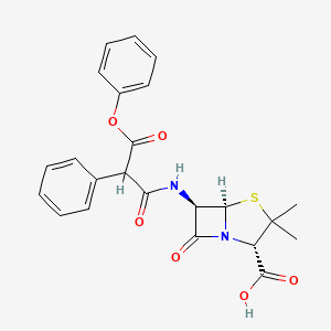 molecular formula C23H22N2O6S B1210596 Carfecillin CAS No. 27025-49-6