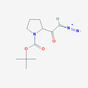 molecular formula C11H17N3O3 B12105966 Tert-butyl 2-(2-diazoacetyl)pyrrolidine-1-carboxylate CAS No. 28094-74-8