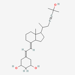 molecular formula C26H40O3 B12105970 5-[(2E)-2-[1-(6-hydroxy-6-methylhept-4-yn-2-yl)-7a-methyl-2,3,3a,5,6,7-hexahydro-1H-inden-4-ylidene]ethylidene]cyclohexane-1,3-diol 