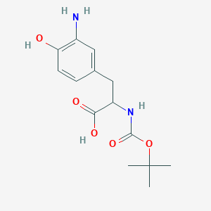 molecular formula C14H20N2O5 B12105988 (S)-3-(3-Amino-4-hydroxyphenyl)-2-((tert-butoxycarbonyl)amino)propanoic acid 