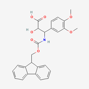 3-(3,4-dimethoxyphenyl)-3-(9H-fluoren-9-ylmethoxycarbonylamino)-2-hydroxypropanoic acid