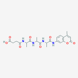 molecular formula C23H28N4O8 B12106079 Suc-DL-Ala-DL-Ala-DL-Ala-AMC 