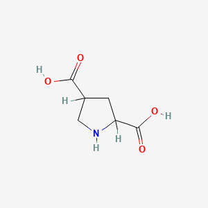 molecular formula C6H9NO4 B1210610 Pyrrolidine-2,4-dicarboxylic acid CAS No. 99319-03-6