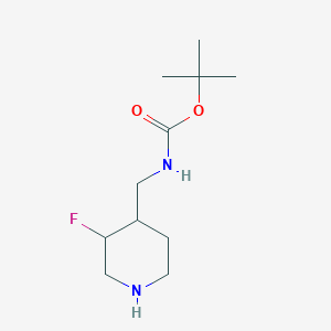 molecular formula C11H21FN2O2 B12106105 tert-Butyl ((3-fluoropiperidin-4-yl)methyl)carbamate 