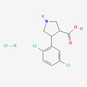 4-(2,5-Dichlorophenyl)pyrrolidine-3-carboxylic acid;hydrochloride