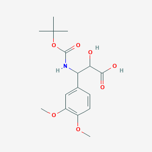 3-(3,4-Dimethoxyphenyl)-2-hydroxy-3-[(2-methylpropan-2-yl)oxycarbonylamino]propanoic acid