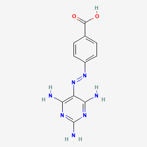 molecular formula C11H11N7O2 B1210620 对-((2,4,6-三氨基-5-嘧啶基)偶氮)苯甲酸 CAS No. 2878-04-8