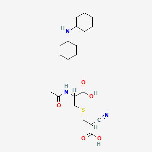 molecular formula C21H35N3O5S B12106206 N-Acetyl-S-(2-cyanocarboxyethyl)-L-cysteine Bis(dicyclohexylamine) Salt 