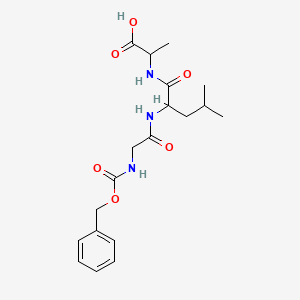 2-[[4-Methyl-2-[[2-(phenylmethoxycarbonylamino)acetyl]amino]pentanoyl]amino]propanoic acid