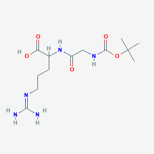 molecular formula C13H25N5O5 B12106353 2-{2-[(Tert-butoxycarbonyl)amino]acetamido}-5-carbamimidamidopentanoic acid 