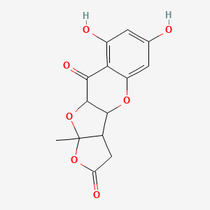 4,6-Dihydroxy-15-methyl-9,14,16-trioxatetracyclo[8.6.0.03,8.011,15]hexadeca-3,5,7-triene-2,13-dione