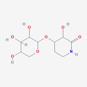 3-Hydroxy-4-(3,4,5-trihydroxyoxan-2-yl)oxypiperidin-2-one