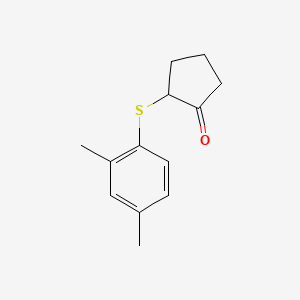 molecular formula C13H16OS B12106398 2-[(2,4-Dimethylphenyl)sulfanyl]cyclopentan-1-one 