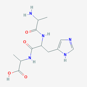 molecular formula C12H19N5O4 B12106421 2-[[2-(2-aminopropanoylamino)-3-(1H-imidazol-5-yl)propanoyl]amino]propanoic acid 