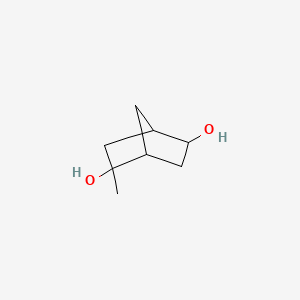 molecular formula C8H14O2 B12106494 Bicyclo[2.2.1]heptane-2,5-diol, 2-methyl-(9CI) 