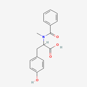 molecular formula C17H17NO4 B12106521 2-[Benzoyl(methyl)amino]-3-(4-hydroxyphenyl)propanoic acid 