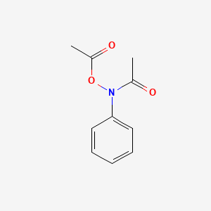 molecular formula C10H11NO3 B12106540 Hydroxylamine, N,O-diacetyl-N-phenyl- CAS No. 32954-65-7