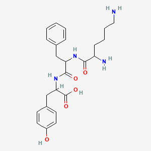 molecular formula C24H32N4O5 B12106642 H-Lys-phe-tyr-OH 