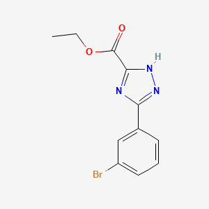 molecular formula C11H10BrN3O2 B12106668 1H-1,2,4-Triazole-5-carboxylic acid, 3-(3-bromophenyl)-, ethyl ester CAS No. 1089179-34-9