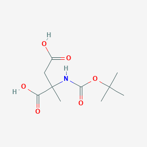 2-Methyl-2-[(2-methylpropan-2-yl)oxycarbonylamino]butanedioic acid