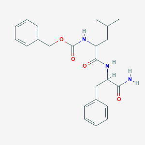 Benzyl ((S)-1-(((S)-1-amino-1-oxo-3-phenylpropan-2-yl)amino)-4-methyl-1-oxopentan-2-yl)carbamate