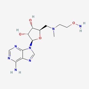 molecular formula C13H21N7O4 B1210677 5'-Deoxy-5'-[N-methyl-N-(2-aminooxyethyl) amino]adenosine 