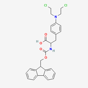 3-[4-[bis(2-chloroethyl)amino]phenyl]-2-(9H-fluoren-9-ylmethoxycarbonylamino)propanoic acid