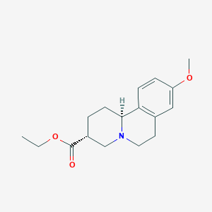 molecular formula C17H23NO3 B1210685 cis-1,3,4,6,7,11b-Hexahydro-9-methoxy-2H-benzo[a]quinolizine-3-carboxylic acid ethyl ester CAS No. 4490-25-9