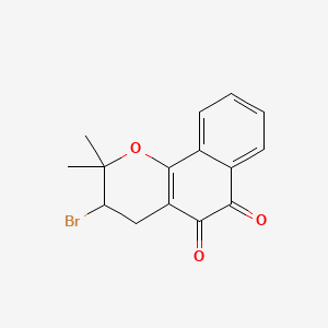 molecular formula C15H13BrO3 B1210688 3-溴-2,2-二甲基-3,4-二氢-2H-苯并(h)色烯-5,6-二酮 CAS No. 41019-50-5