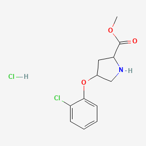 (2S,4S)-Methyl 4-(2-chlorophenoxy)pyrrolidine-2-carboxylate hydrochloride