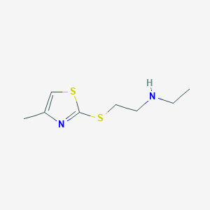 Ethyl((2-[(4-methyl-1,3-thiazol-2-YL)sulfanyl]ethyl))amine