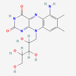 B1210703 6-Amino-7,8-dimethyl-10-(2,3,4,5-tetrahydroxypentyl)benzo[g]pteridine-2,4-dione CAS No. 73652-55-8