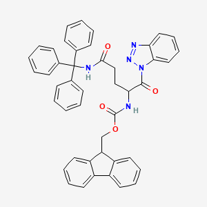 9H-fluoren-9-ylmethyl N-[1-(benzotriazol-1-yl)-1,5-dioxo-5-(tritylamino)pentan-2-yl]carbamate