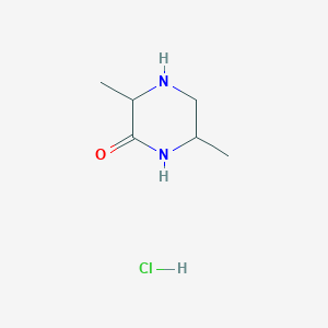 molecular formula C6H13ClN2O B12107128 3,6-Dimethylpiperazin-2-one hydrochloride CAS No. 4921-66-8