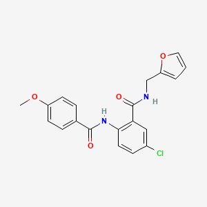 molecular formula C20H17ClN2O4 B1210715 5-氯-N-(2-呋喃基甲基)-2-[[(4-甲氧基苯基)-氧代甲基]氨基]苯甲酰胺 