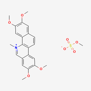 molecular formula C23H25NO8S B1210723 BENZO(c)PHENANTHRIDINIUM, 5-METHYL-2,3,8,9-TETRAMETHOXY-, METHYL SULFATE CAS No. 51116-33-7
