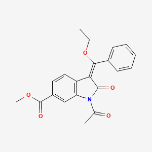 (3E)-1-Acetyl-3-(ethoxyphenylmethylene)-2,3-dihydro-2-oxo-1H-indole-6-carboxylic Acid Methyl Ester