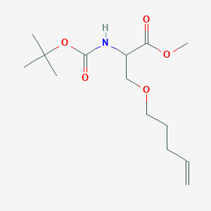 molecular formula C14H25NO5 B12107252 methyl (2S)-2-(tert-butoxycarbonylamino)-3-pent-4-enoxy-propanoate 