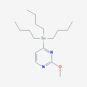 molecular formula C17H32N2OSn B12107279 2-Methoxy-4-(tributylstannyl)pyrimidine 