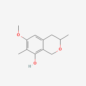 molecular formula C12H16O3 B1210730 3,7-Dimethyl-8-hydroxy-6-methoxyisochroman CAS No. 70080-82-9