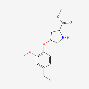 Methyl 4-(4-ethyl-2-methoxyphenoxy)pyrrolidine-2-carboxylate