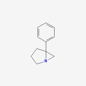 molecular formula C11H13N B12107343 1-Azabicyclo[3.1.0]hexane, 5-phenyl- CAS No. 1314934-70-7