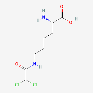 molecular formula C8H14Cl2N2O3 B1210736 N(epsilon)-Dichloroacetyllysine CAS No. 92145-83-0
