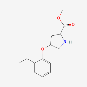 Methyl 4-(2-propan-2-ylphenoxy)pyrrolidine-2-carboxylate