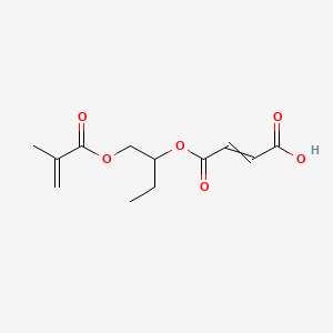 molecular formula C12H16O6 B1210739 2-Butenedioic acid(2Z)-, mono[1-[[(2-methyl-1-oxo-2-propenyl)oxy]methyl]propyl] ester (9CI) 